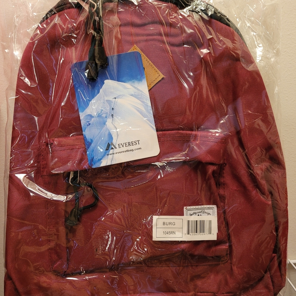 EVERREST Burgundy back pack